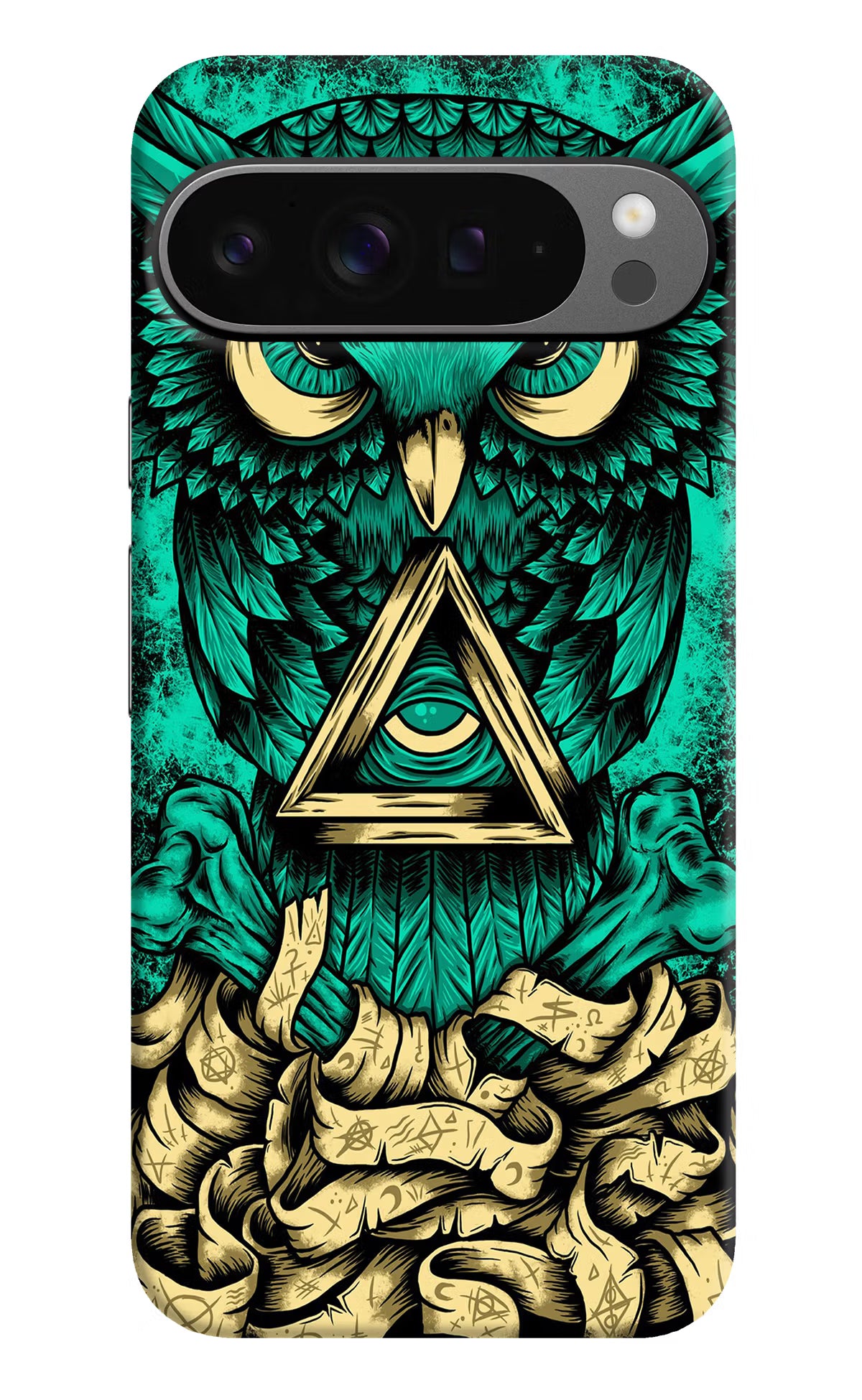Green Owl Google Pixel 9 Pro XL Hard Case Back Cover by Casekaro