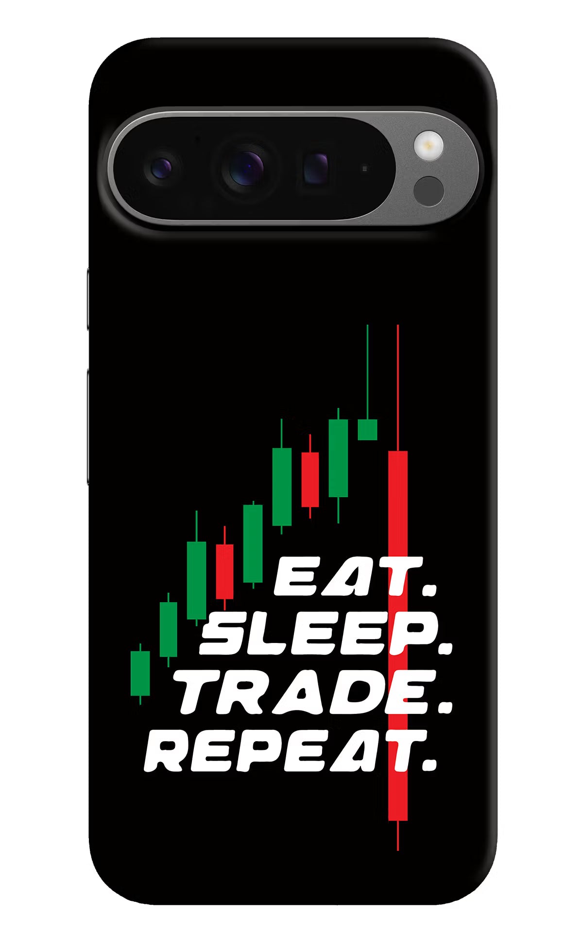 Eat Sleep Trade Repeat Google Pixel 9 Pro XL Hard Case Back Cover by Casekaro