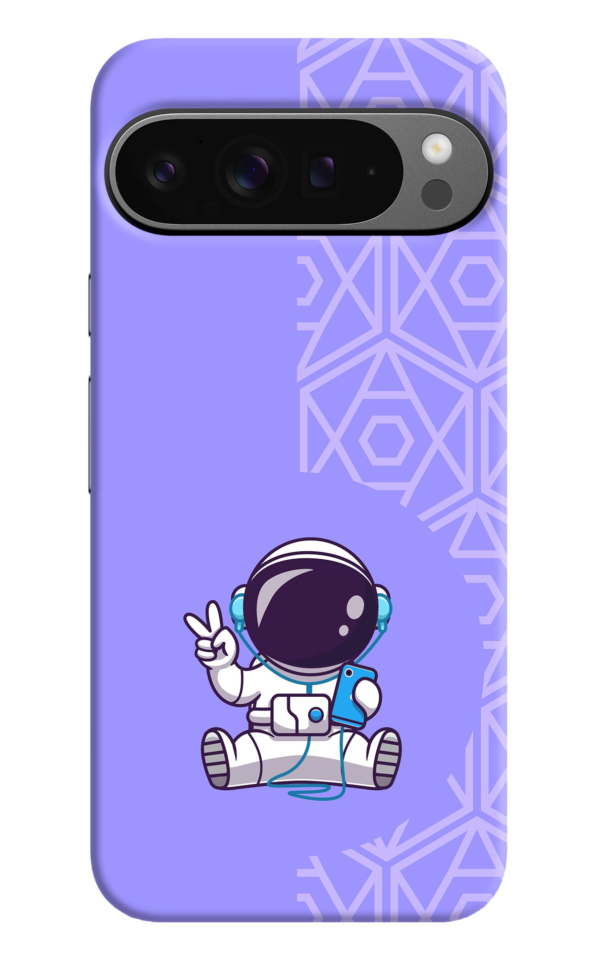 Cute Astronaut Chilling Google Pixel 9 Pro XL Back Cover