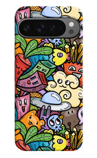 Veggie Doodle Google Pixel 9 Pro XL Hard Case Back Cover by Casekaro
