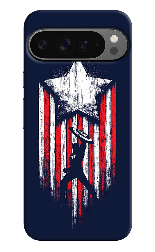 Captain America Marvel Art Google Pixel 9 Pro XL Hard Case Back Cover by Casekaro