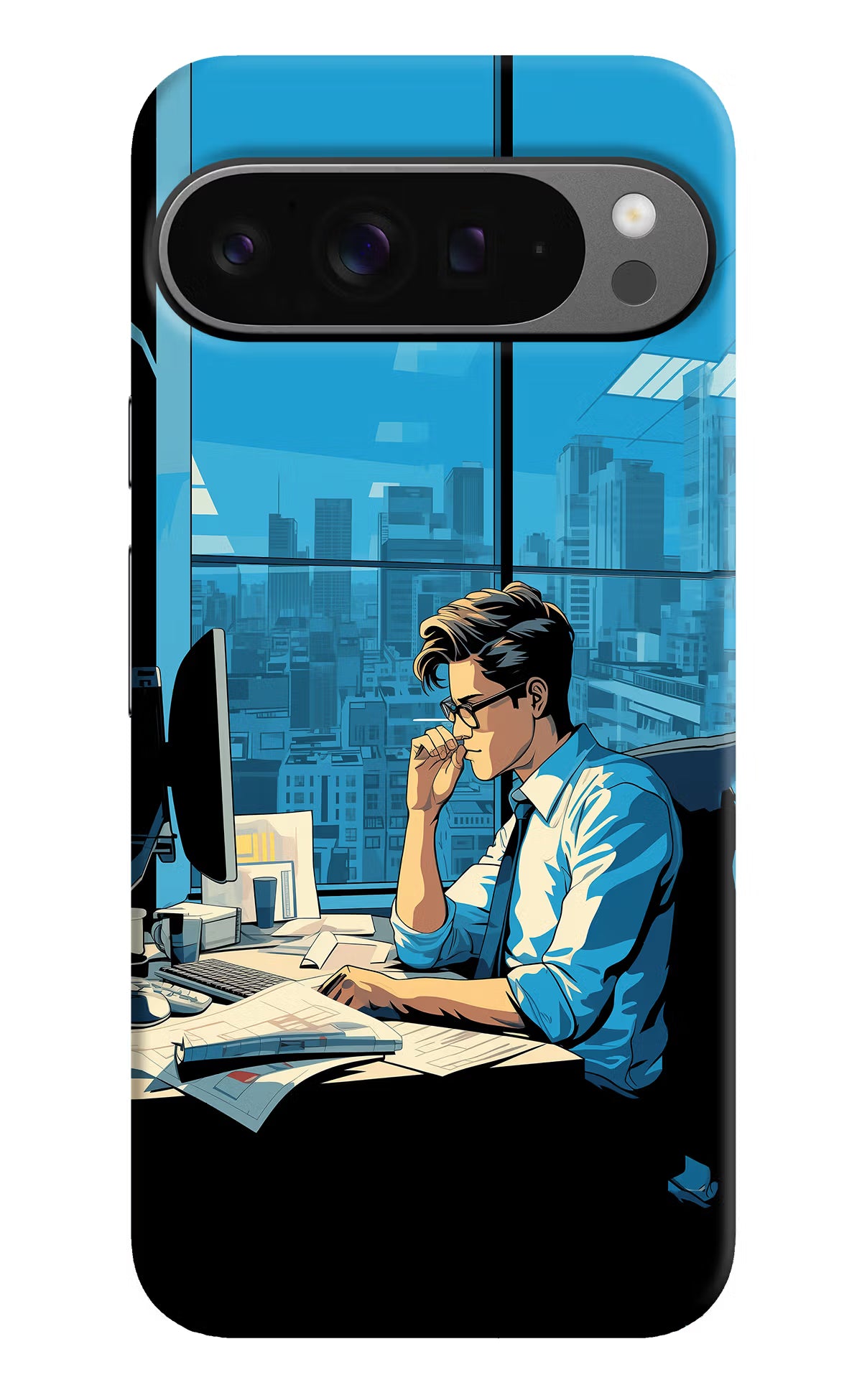 Focused Hustler (AI Generated) Google Pixel 9 Pro XL Hard Case Back Cover by Casekaro