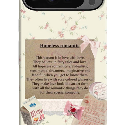 Hopeless Romantic Google Pixel 9 Pro XL Hard Case Back Cover by Casekaro