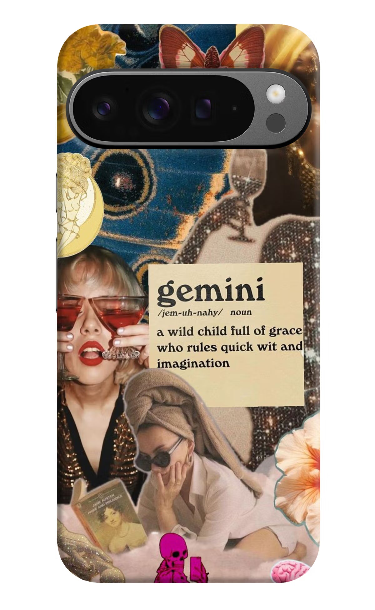 Gemini Zodiac Google Pixel 9 Pro XL Hard Case Back Cover by Casekaro