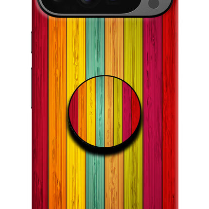 Multicolor Wooden Google Pixel 9 Pro XL Pop Case by Casekaro