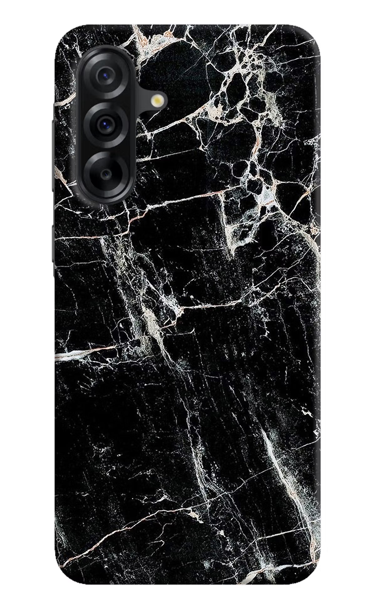 Black Marble Texture Samsung A36 5G Hard Case Back Cover by Casekaro
