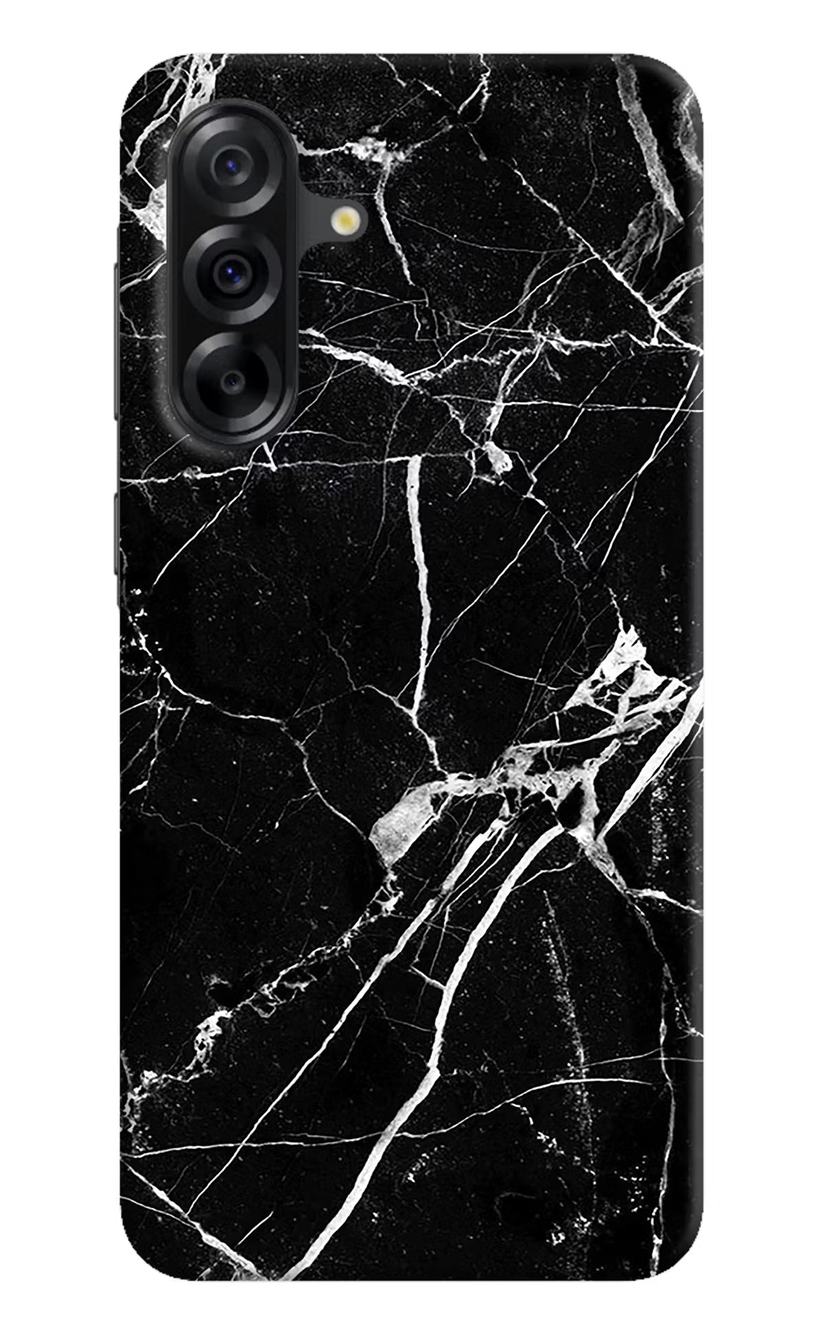 Black Marble Pattern Samsung A36 5G Hard Case Back Cover by Casekaro