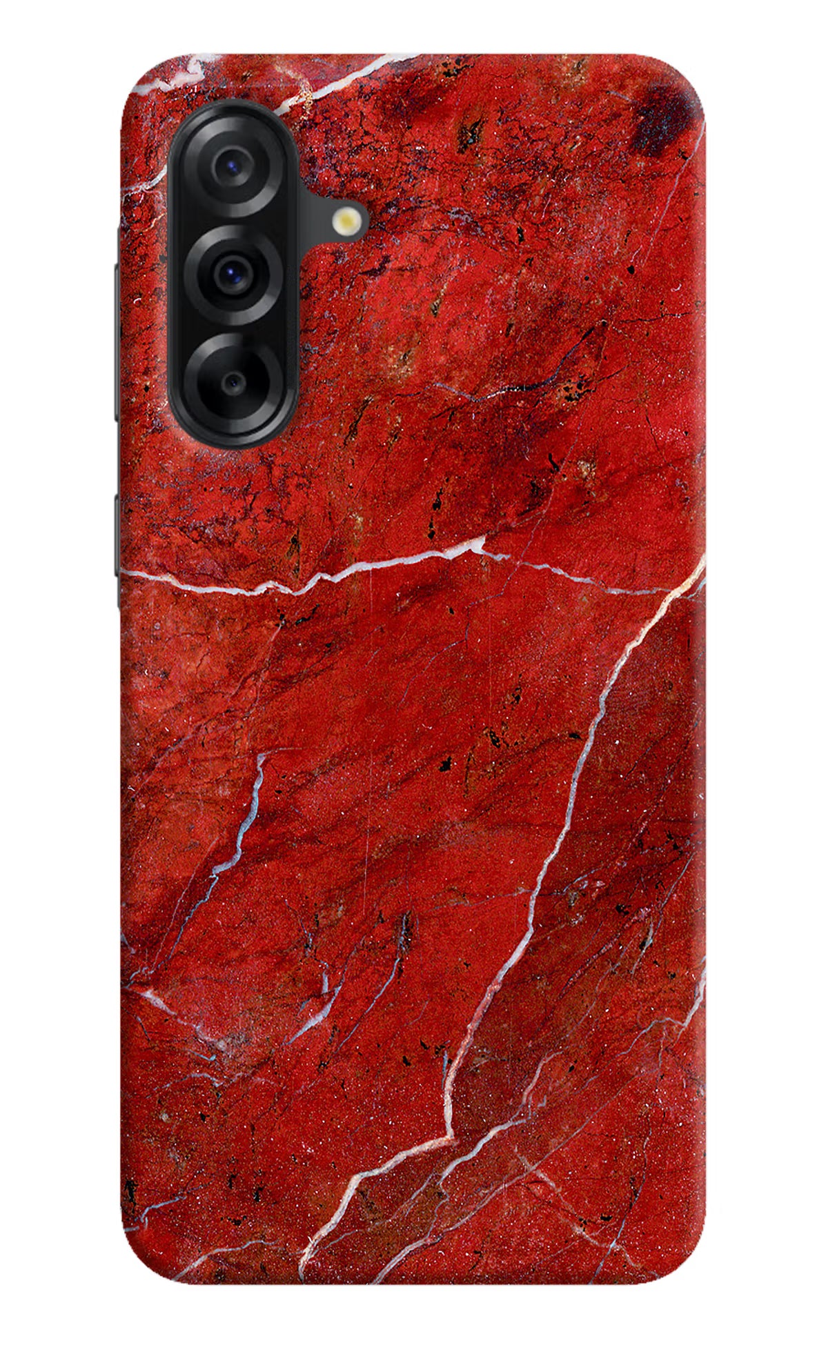 Red Marble Design Samsung A36 5G Hard Case Back Cover by Casekaro