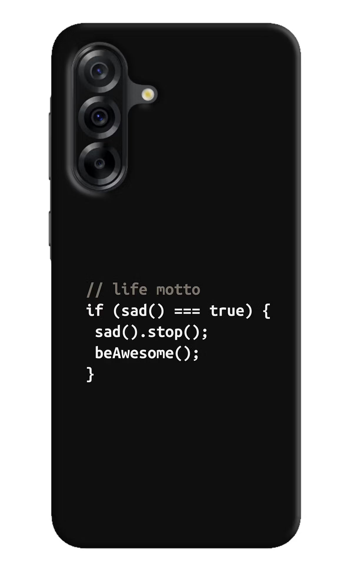 Life Motto Code Samsung A36 5G Hard Case Back Cover by Casekaro