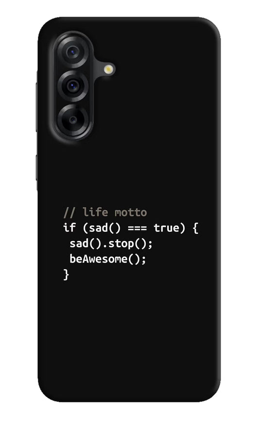 Life Motto Code Samsung A36 5G Hard Case Back Cover by Casekaro