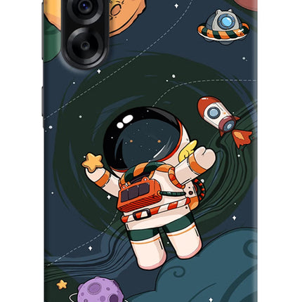 Cartoon Astronaut Samsung A36 5G Hard Case Back Cover by Casekaro