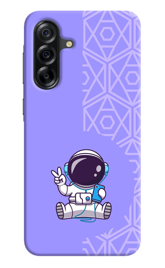 Cute Astronaut Chilling Samsung A36 5G Hard Case Back Cover by Casekaro