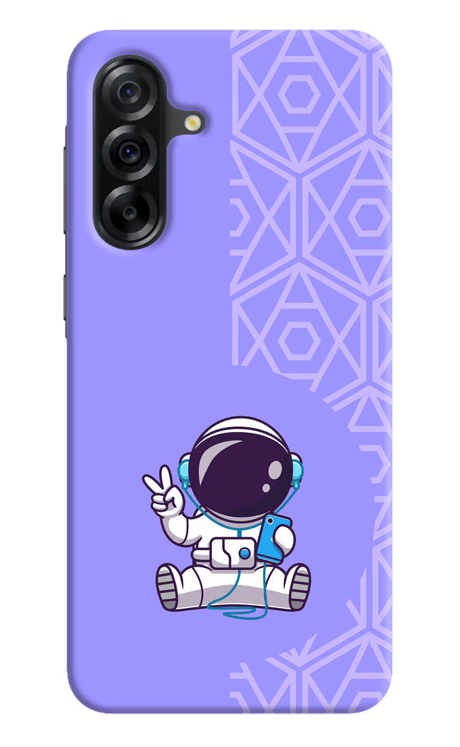 Cute Astronaut Chilling Samsung A36 5G Hard Case Back Cover by Casekaro