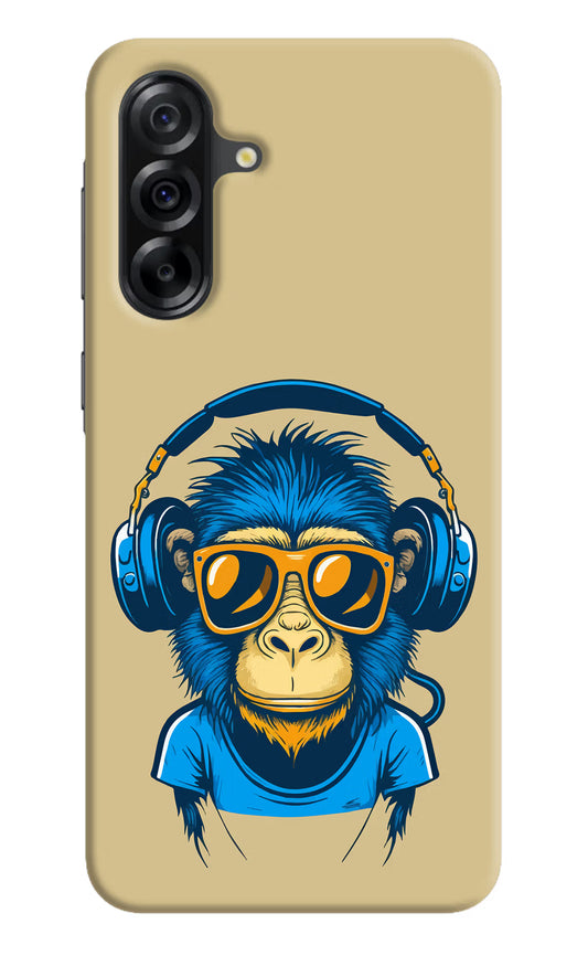 Monkey Headphone Samsung A36 5G Hard Case Back Cover by Casekaro