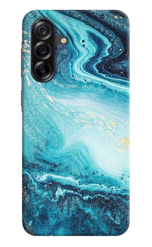 Blue Glitter Marble Samsung A36 5G Hard Case Back Cover by Casekaro