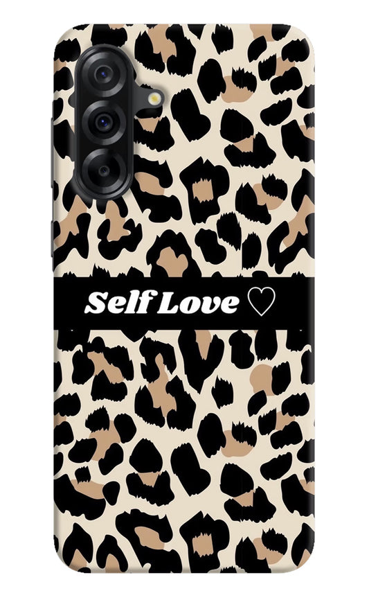 Leopard Print Self Love Samsung A36 5G Hard Case Back Cover by Casekaro