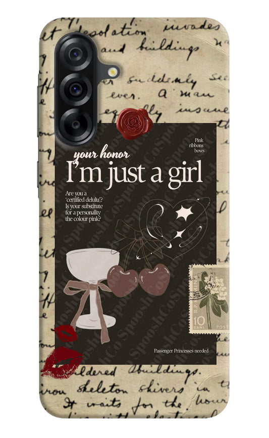 I am just a girl Samsung A36 5G Hard Case Back Cover by Casekaro