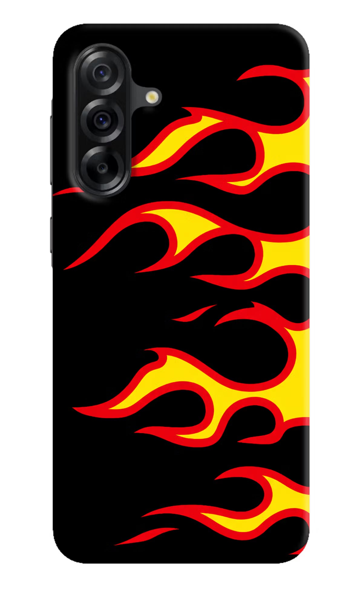 Side Sweep Flames Samsung A36 5G Hard Case Back Cover by Casekaro