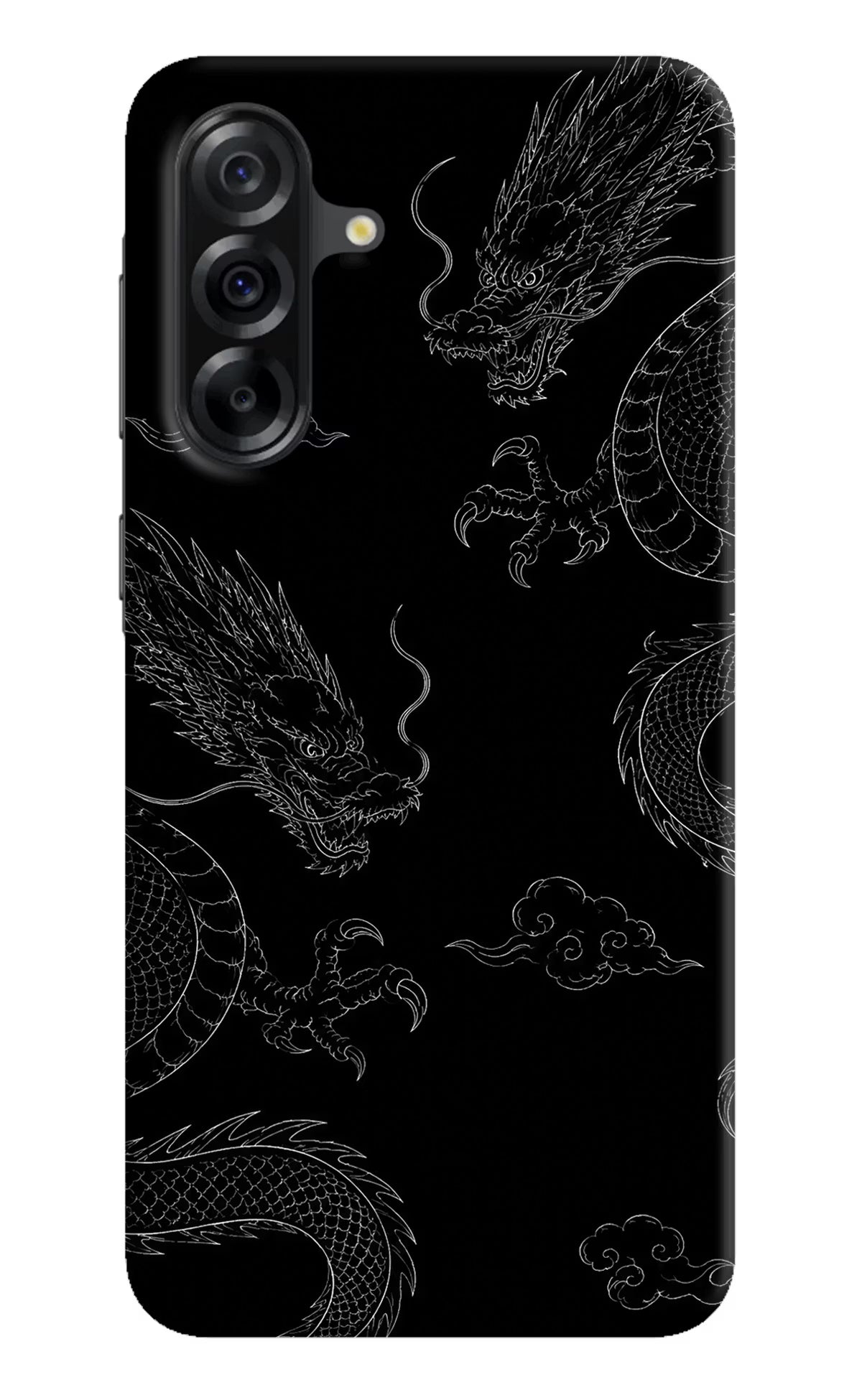 Twin Dragons Samsung A36 5G Hard Case Back Cover by Casekaro