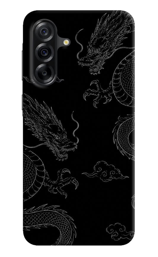 Twin Dragons Samsung A36 5G Hard Case Back Cover by Casekaro