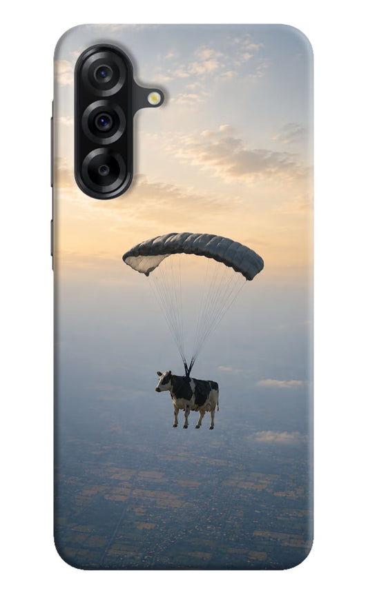 Skydiving Cow Samsung A36 5G Hard Case Back Cover by Casekaro