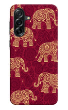 Maroon Elephant Samsung A36 5G Hard Case Back Cover by Casekaro