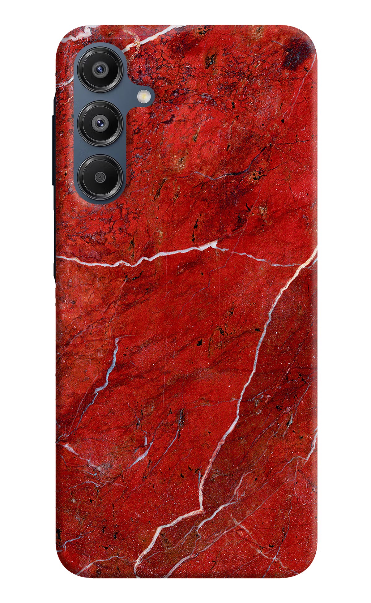 Red Marble Design Samsung A16 5G Hard Case Back Cover by Casekaro