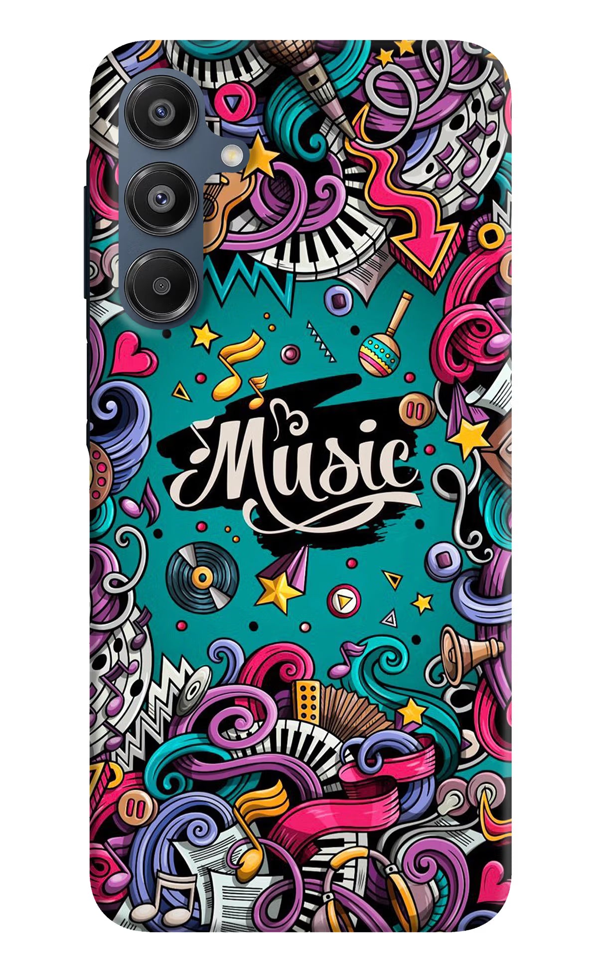 Music Graffiti Samsung A16 5G Hard Case Back Cover by Casekaro