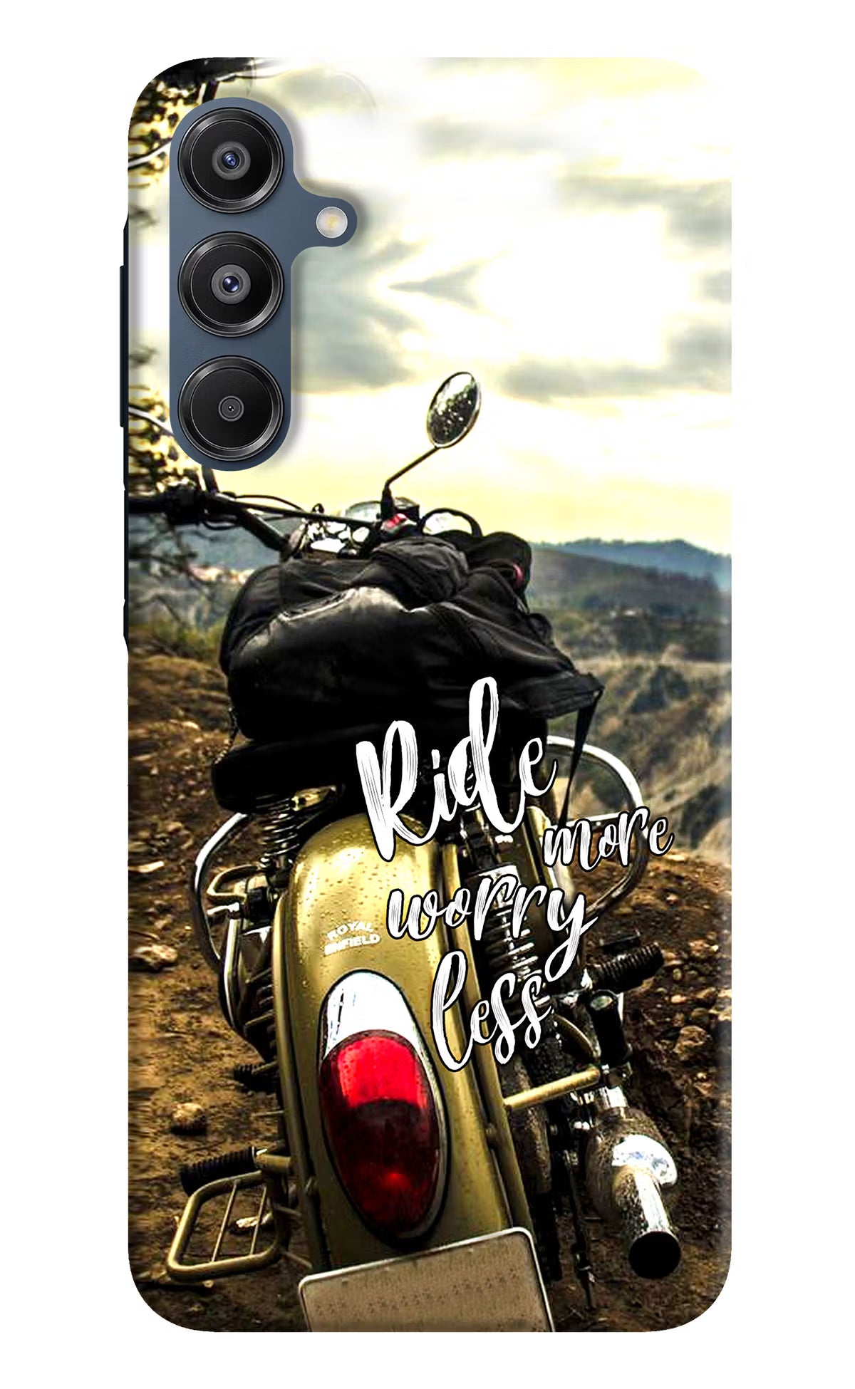 Ride More Worry Less Samsung A16 5G Hard Case Back Cover by Casekaro