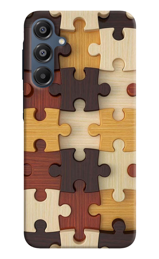 Wooden Puzzle Samsung A16 5G Hard Case Back Cover by Casekaro
