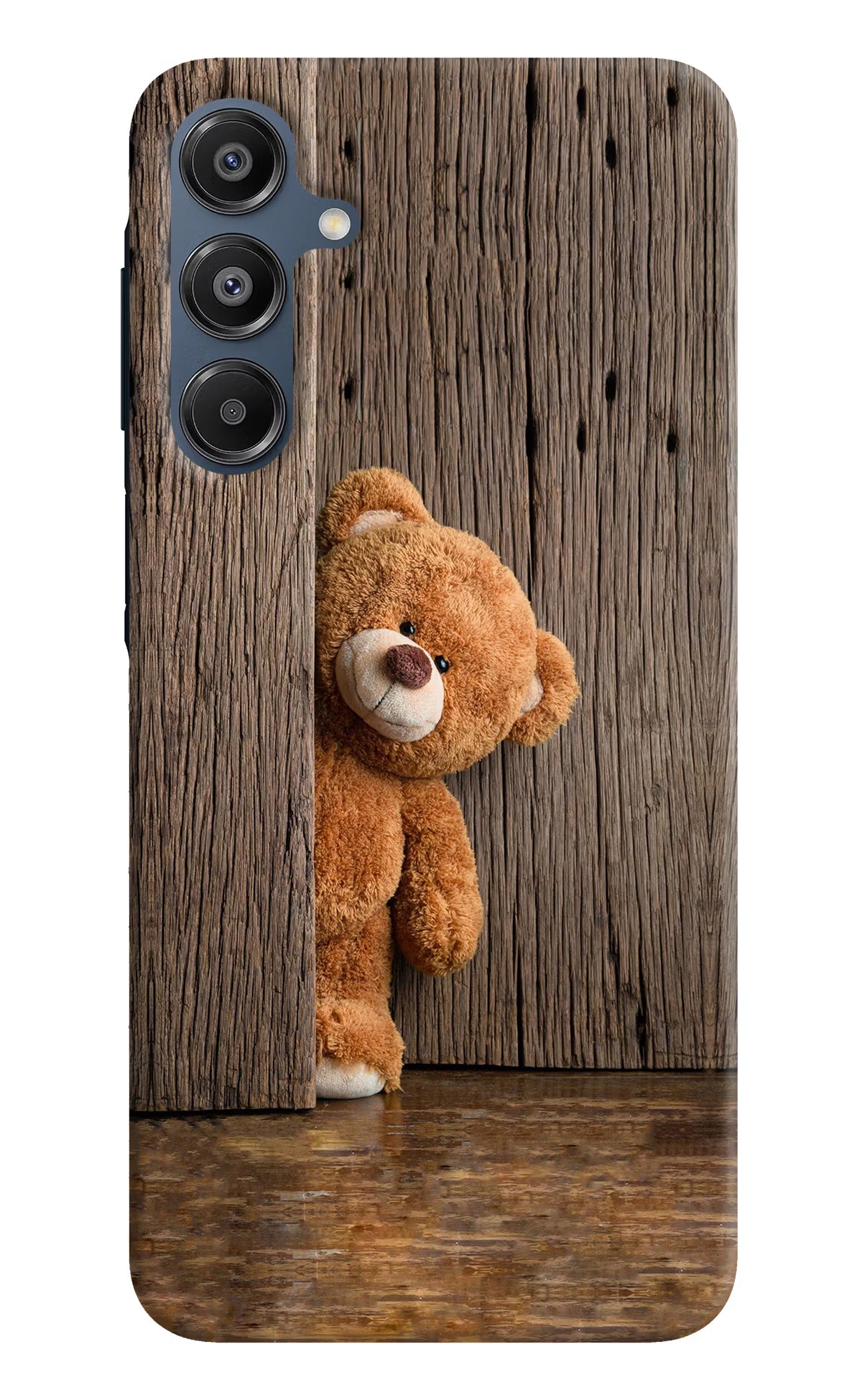 Teddy Wooden Samsung A16 5G Hard Case Back Cover by Casekaro