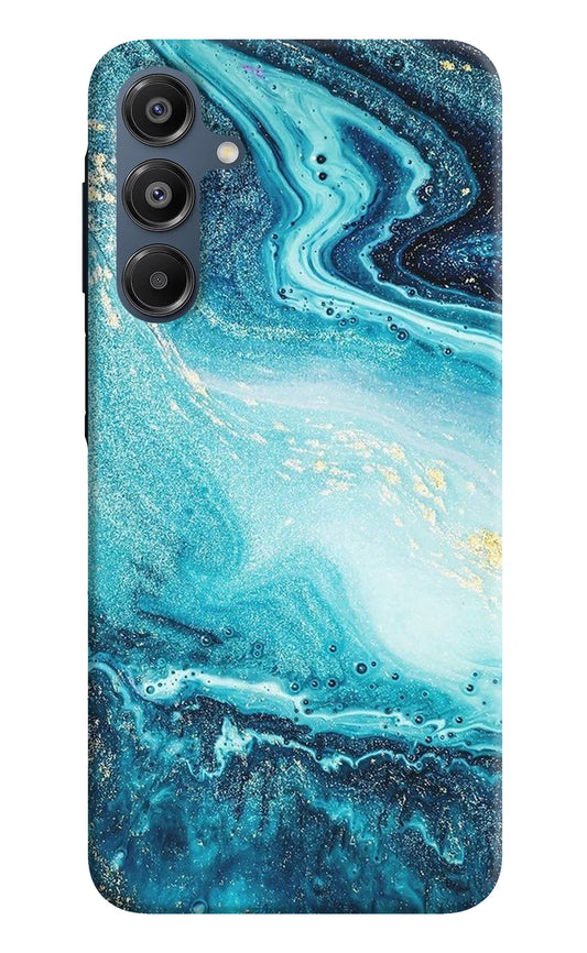 Blue Glitter Marble Samsung A16 5G Hard Case Back Cover by Casekaro