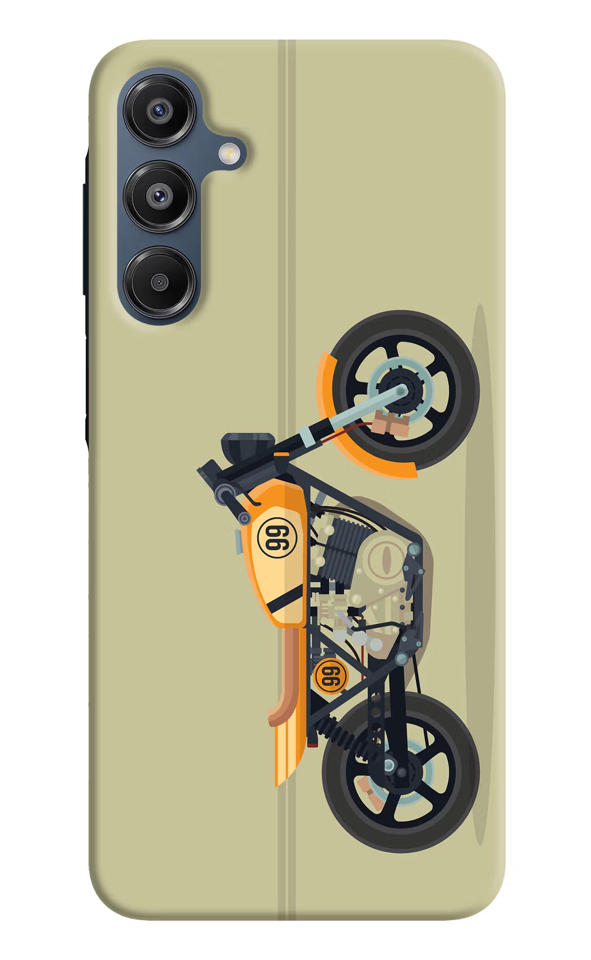 Vertical Speedster Samsung A16 5G Hard Case Back Cover by Casekaro