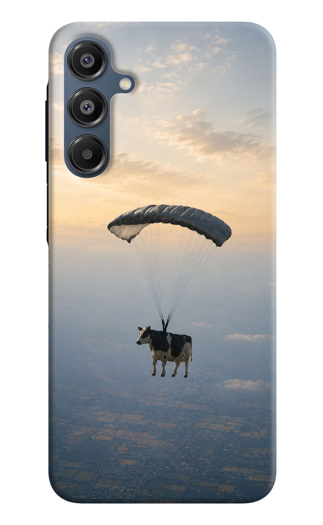Skydiving Cow Samsung A16 5G Hard Case Back Cover by Casekaro