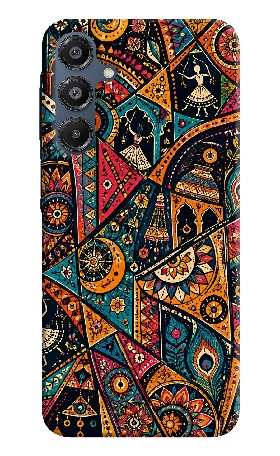 Folk Print Samsung A16 5G Back Cover, Hard case