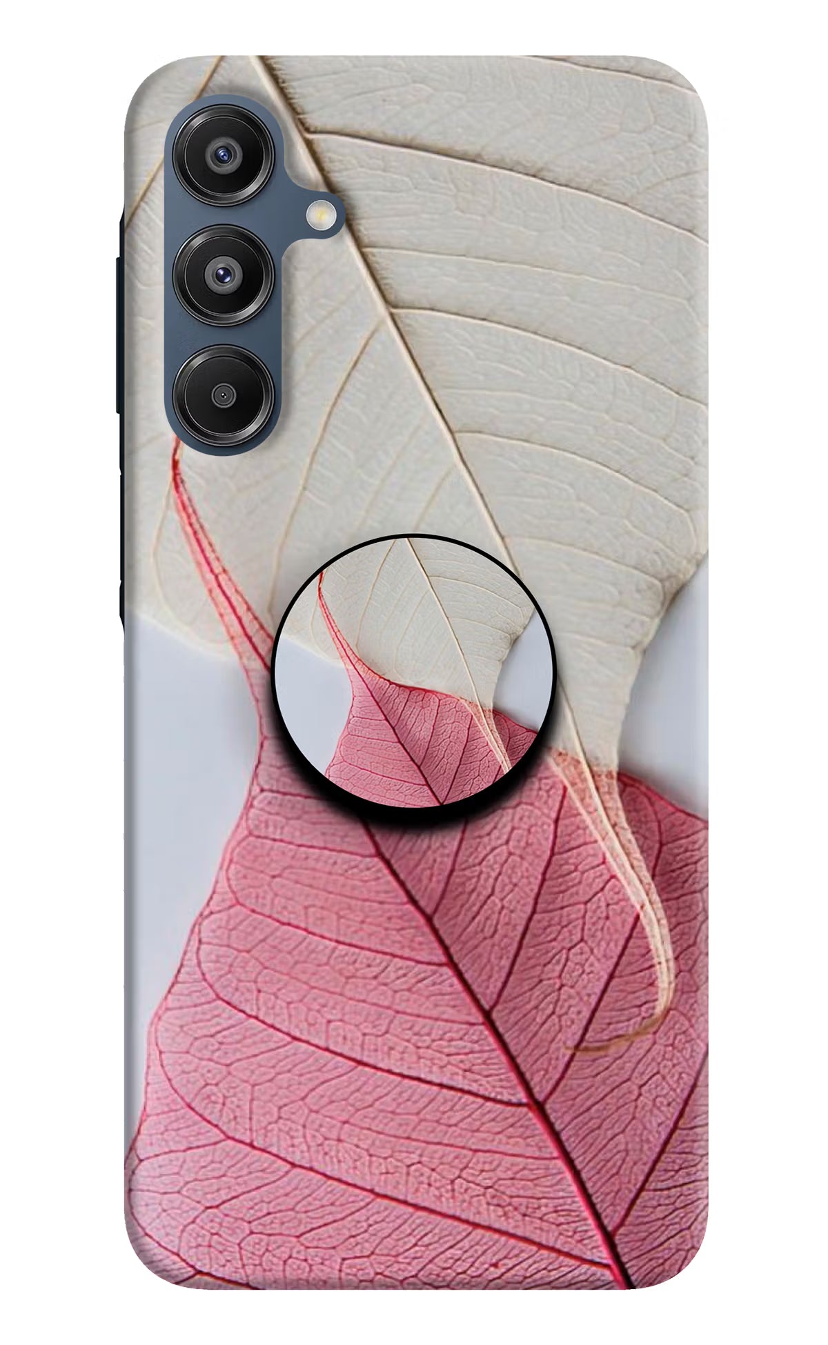 White Pink Leaf Samsung A16 5G Pop Case by Casekaro