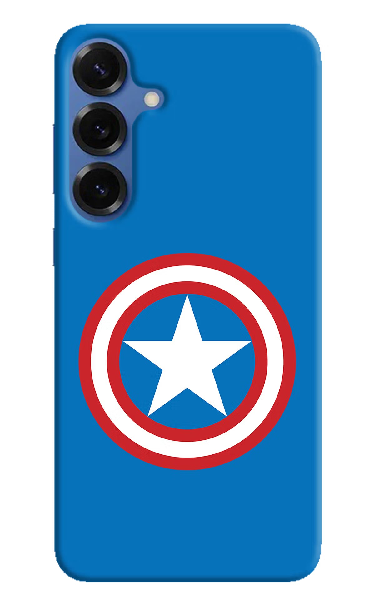Captain America Logo Samsung S25 Hard Case Back Cover by Casekaro