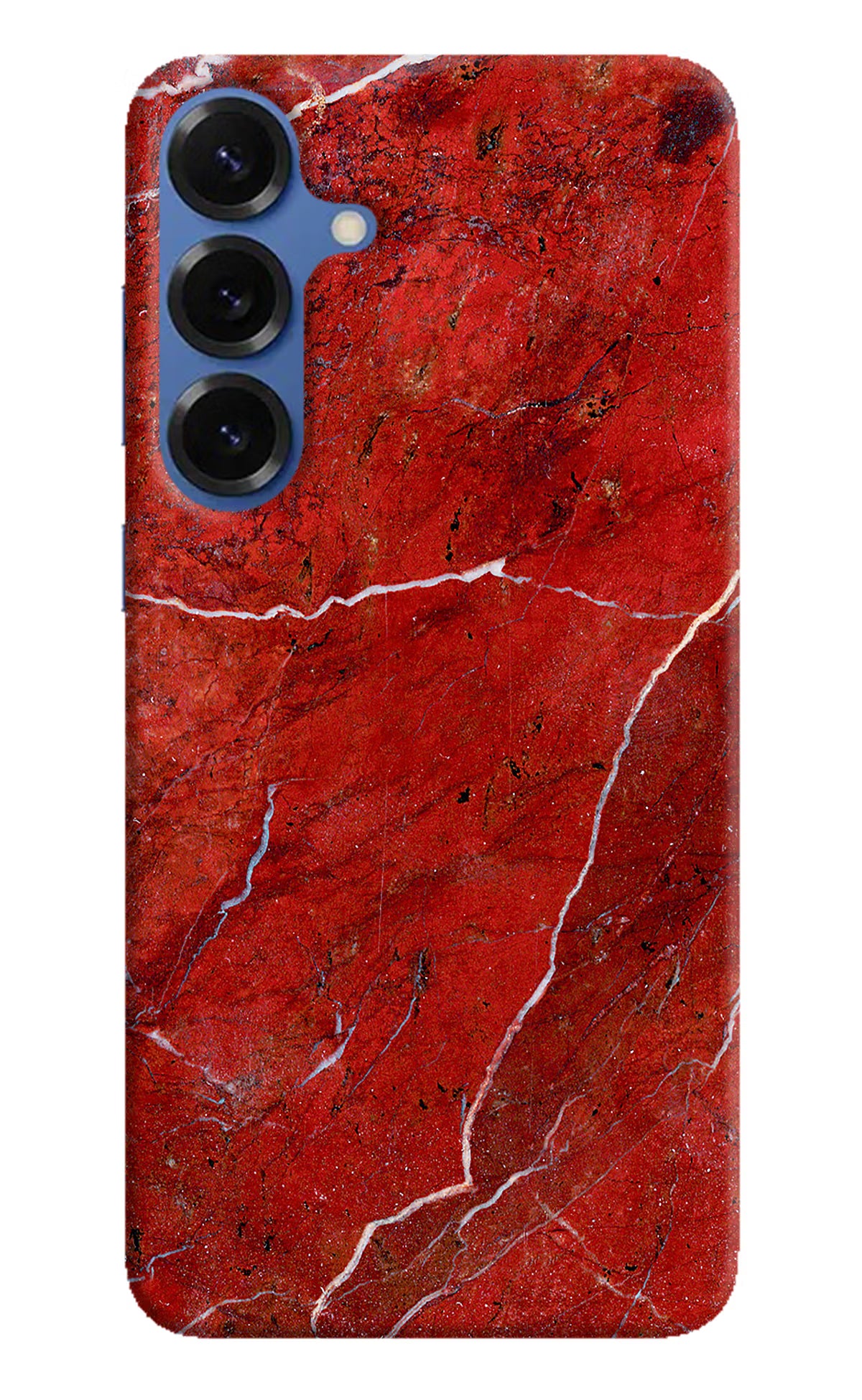 Red Marble Design Samsung S25 Hard Case Back Cover by Casekaro