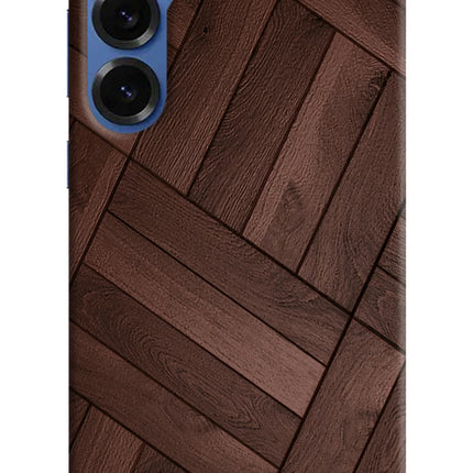 Wooden Texture Design Samsung S25 Hard Case Back Cover by Casekaro