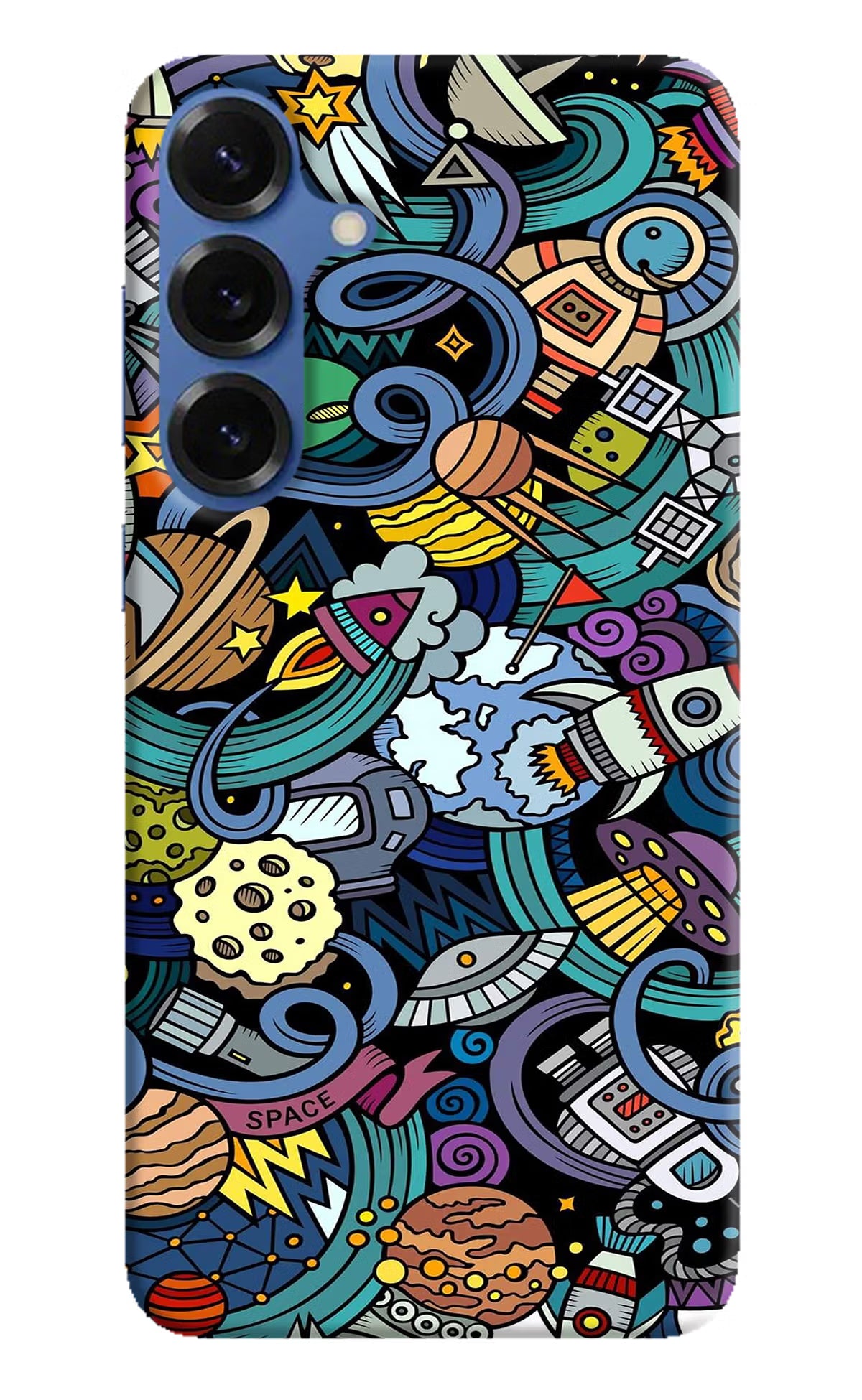 Space Abstract Samsung S25 Hard Case Back Cover by Casekaro