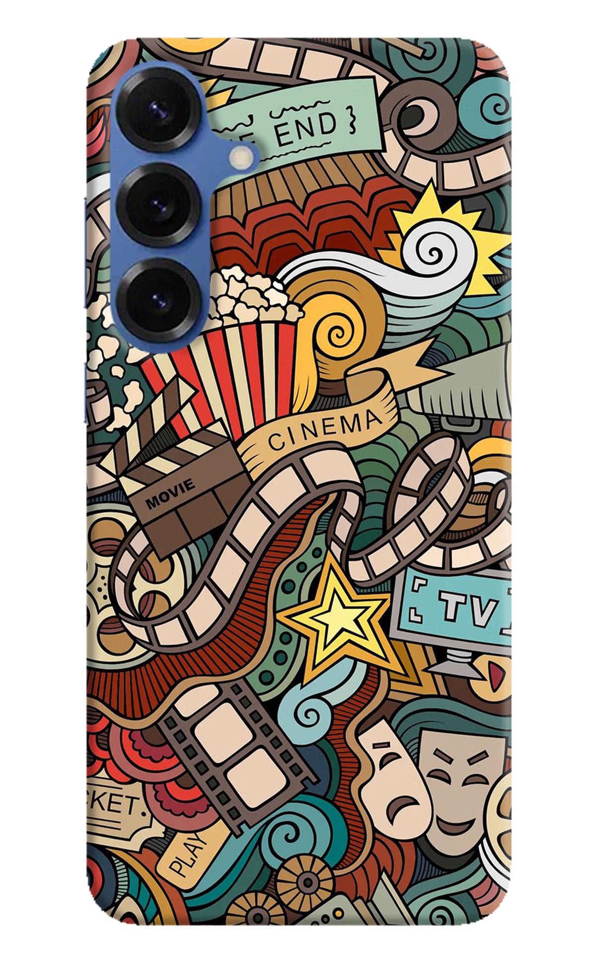 Cinema Abstract Samsung S25 Hard Case Back Cover by Casekaro