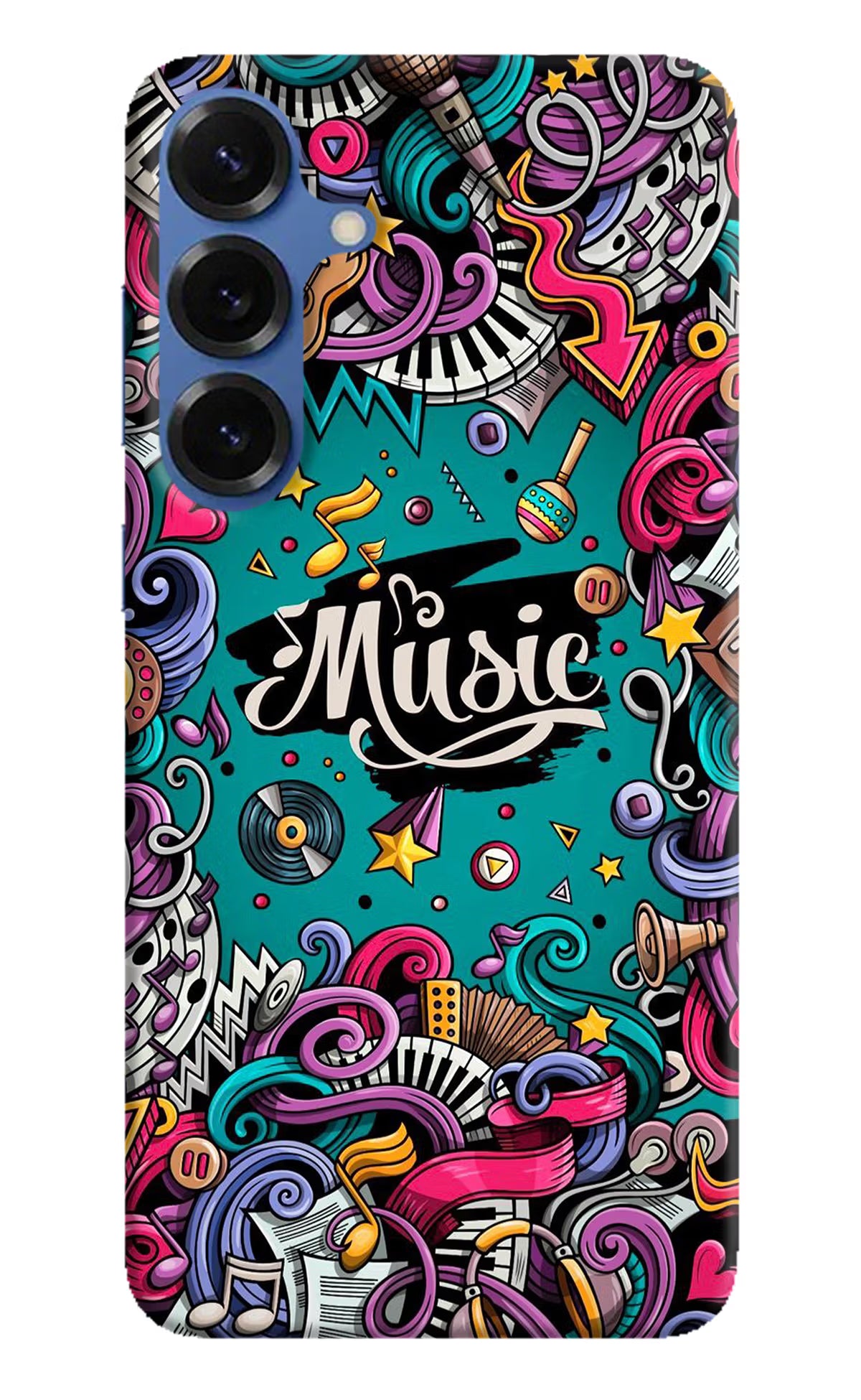 Music Graffiti Samsung S25 Hard Case Back Cover by Casekaro