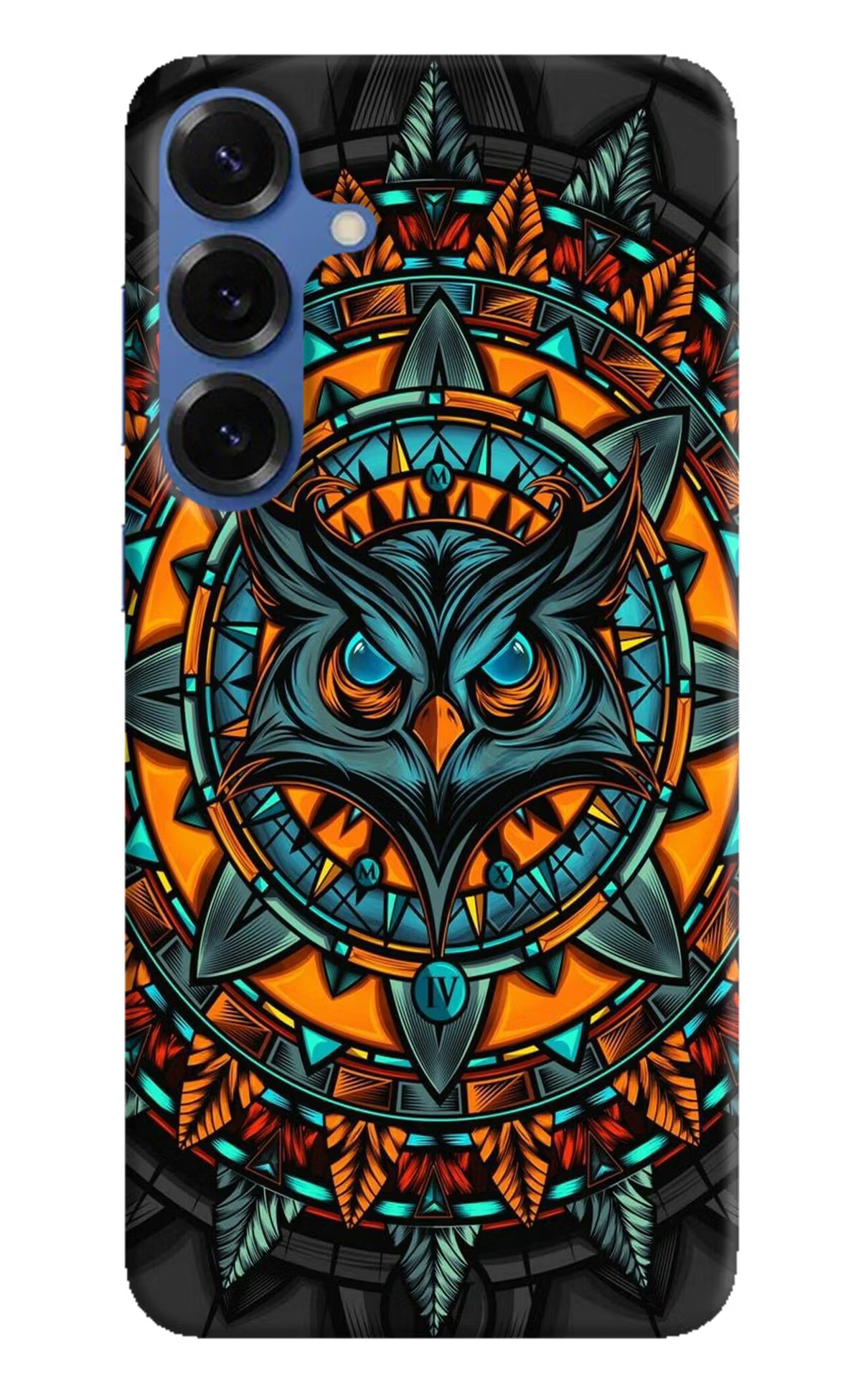 Angry Owl Art Samsung S25 Hard Case Back Cover by Casekaro