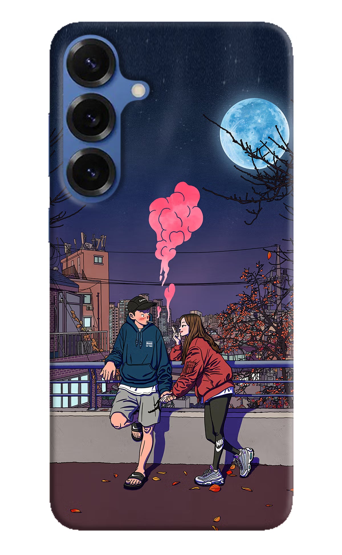Chilling Couple Samsung S25 Hard Case Back Cover by Casekaro