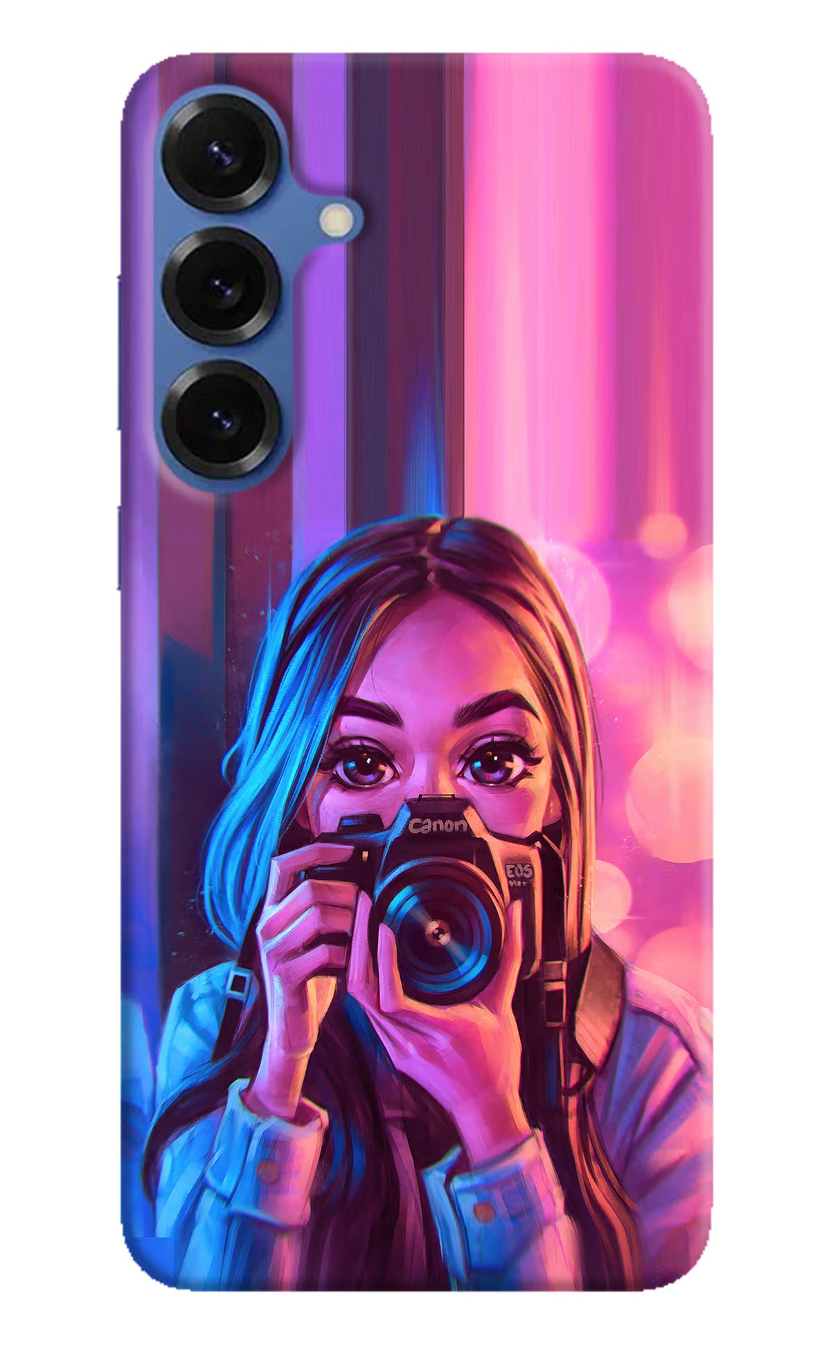 Girl Photographer Samsung S25 Hard Case Back Cover by Casekaro