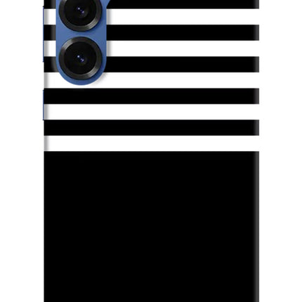 Black and White Print Samsung S25 Hard Case Back Cover by Casekaro