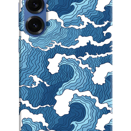 Blue Waves Samsung S25 Hard Case Back Cover by Casekaro