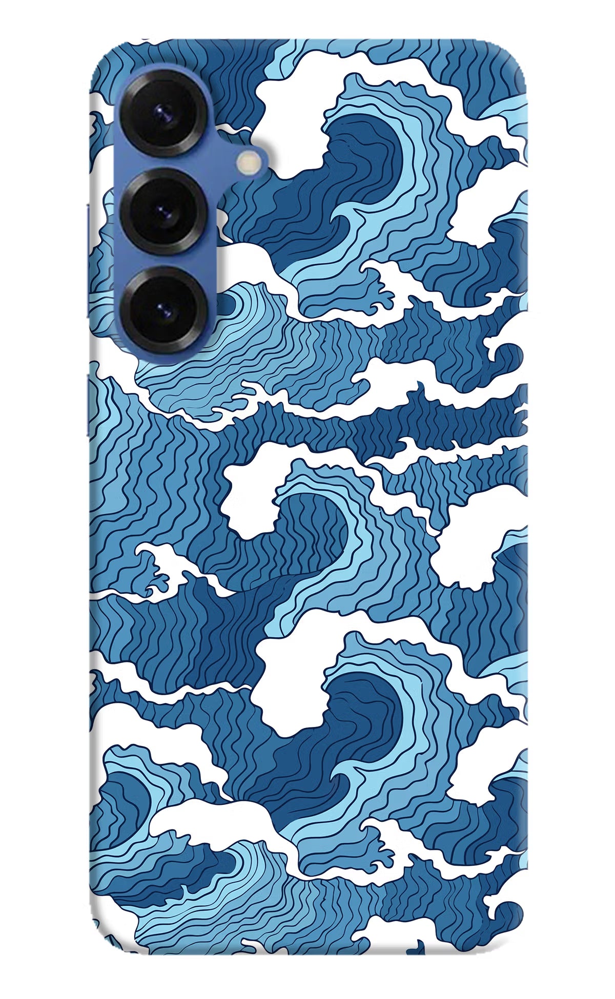 Blue Waves Samsung S25 Hard Case Back Cover by Casekaro