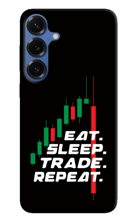 Eat Sleep Trade Repeat Samsung S25 Hard Case Back Cover by Casekaro