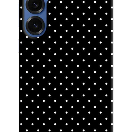 White Dots Samsung S25 Hard Case Back Cover by Casekaro